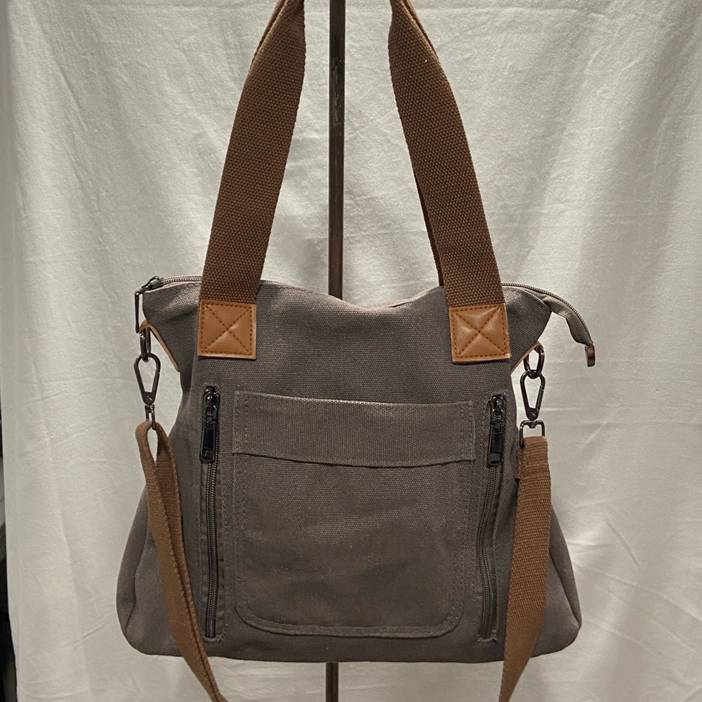 Unbranded Gray Canvas Tote Bag